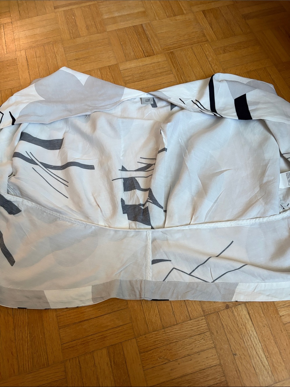 Crea Concept White & Black Abstract Print Kimono Top - Picture 8 of 15